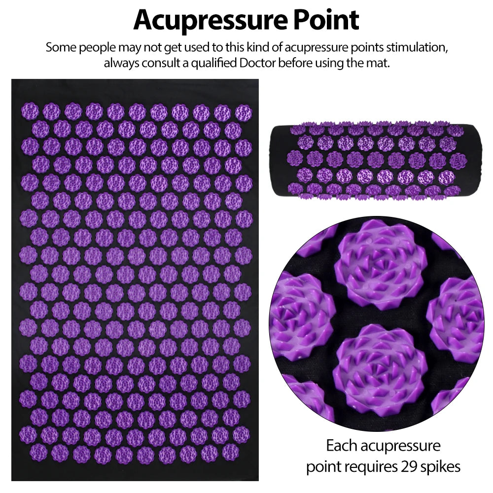 Acupressure Yoga Mat with Pillow