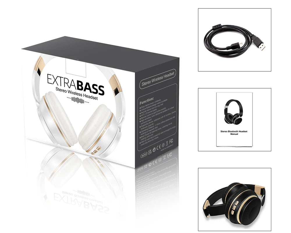Wireless Stereo Headband Headphones