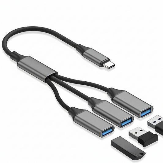 Multifunctional 3-in-1 USB Type-C Hub OTG Adapter