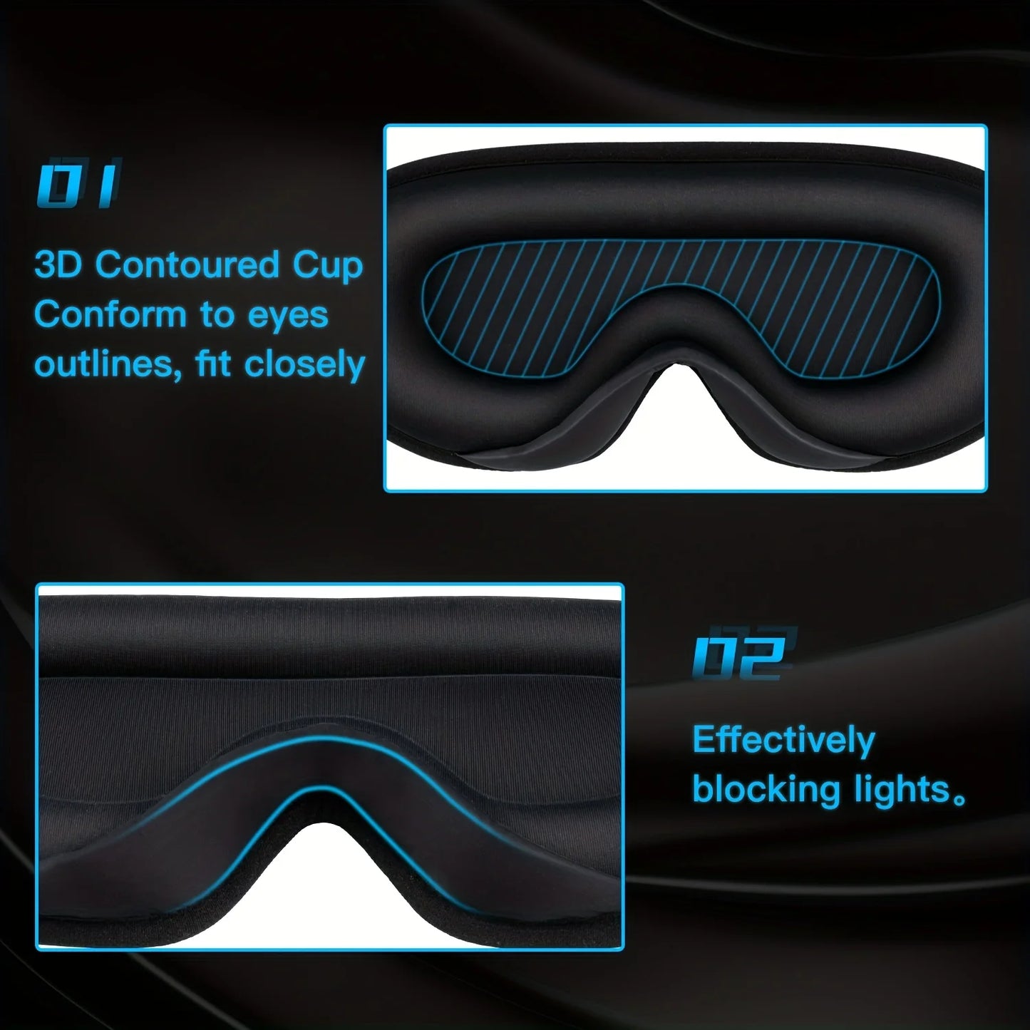3D Sleep Mask with Noise Ear Plug