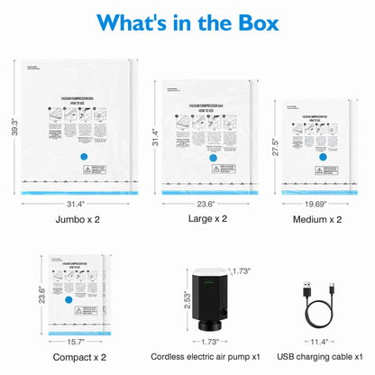 Cordless Electric Pump for Vacuum Storage Bags