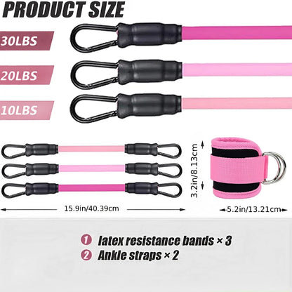 Ankle Straps Resistance Bands Set