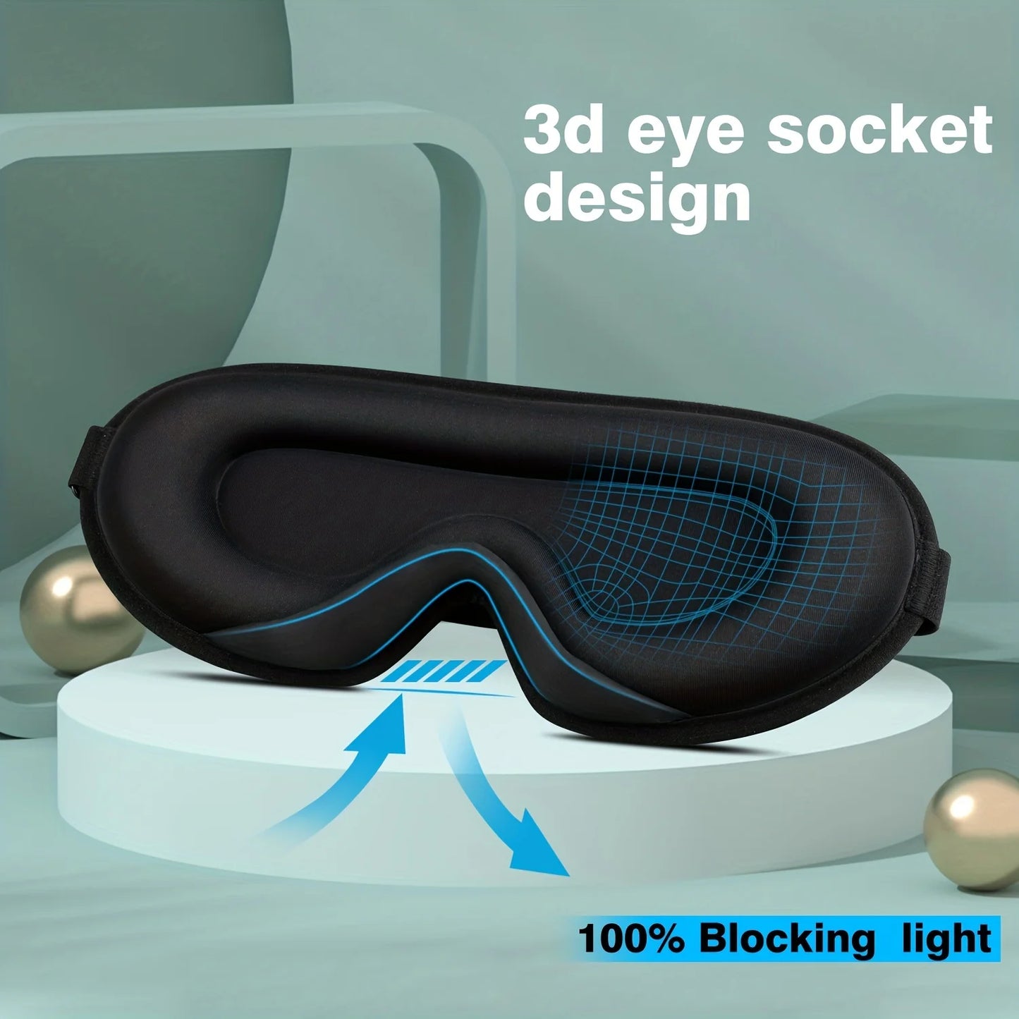 3D Sleep Mask with Noise Ear Plug