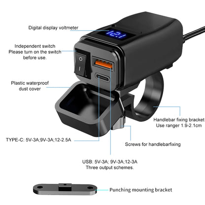 High-Performance Motorcycle USB Charger