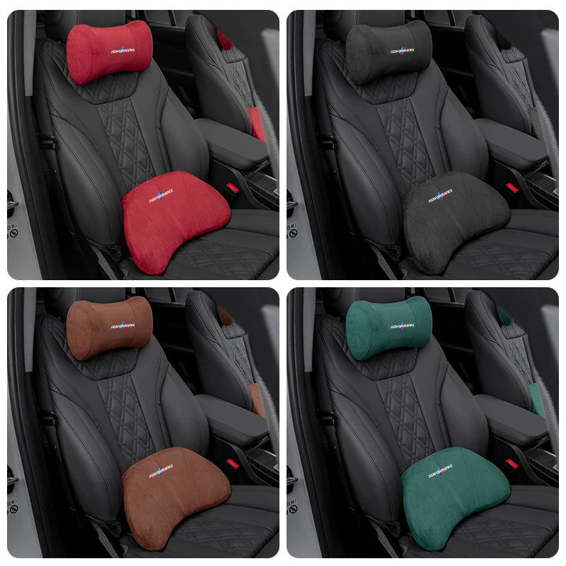 Suede Headrest Neck Pillow