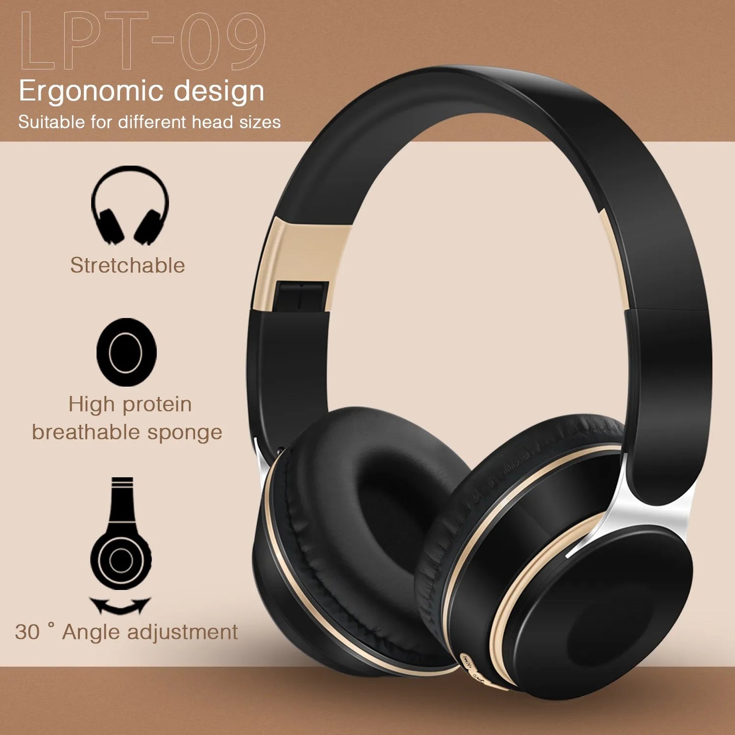 Wireless Stereo Headband Headphones
