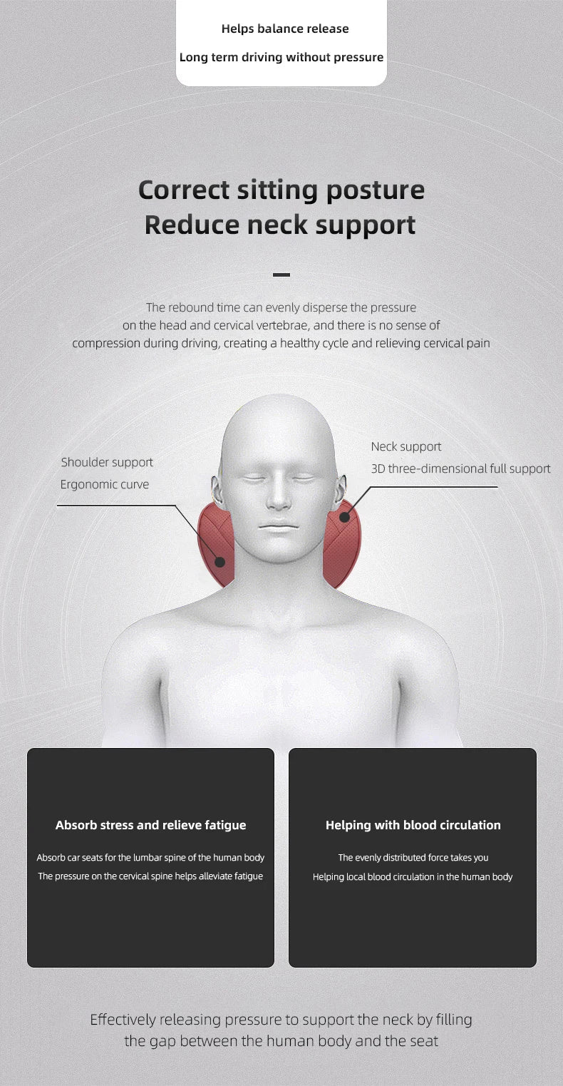 Suede Headrest Neck Pillow