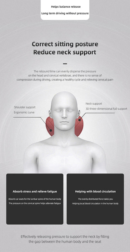 Suede Headrest Neck Pillow