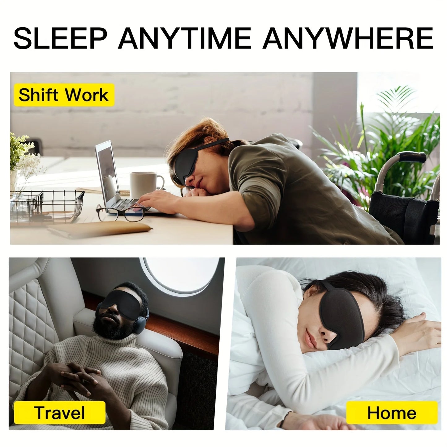 3D Sleep Mask with Noise Ear Plug
